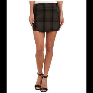 NWT FREE PEOPLE Mid Rise Plaid Mini Skirt, sz 12